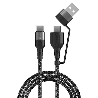 4smarts USB-C & -A/USB-C Kabel ComboCord CA 1,5m textil