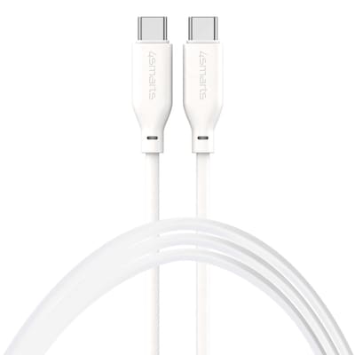 4Smarts USB-C / USB-C Silikon-Kabel High Flex 60W 1,5m – weiß
