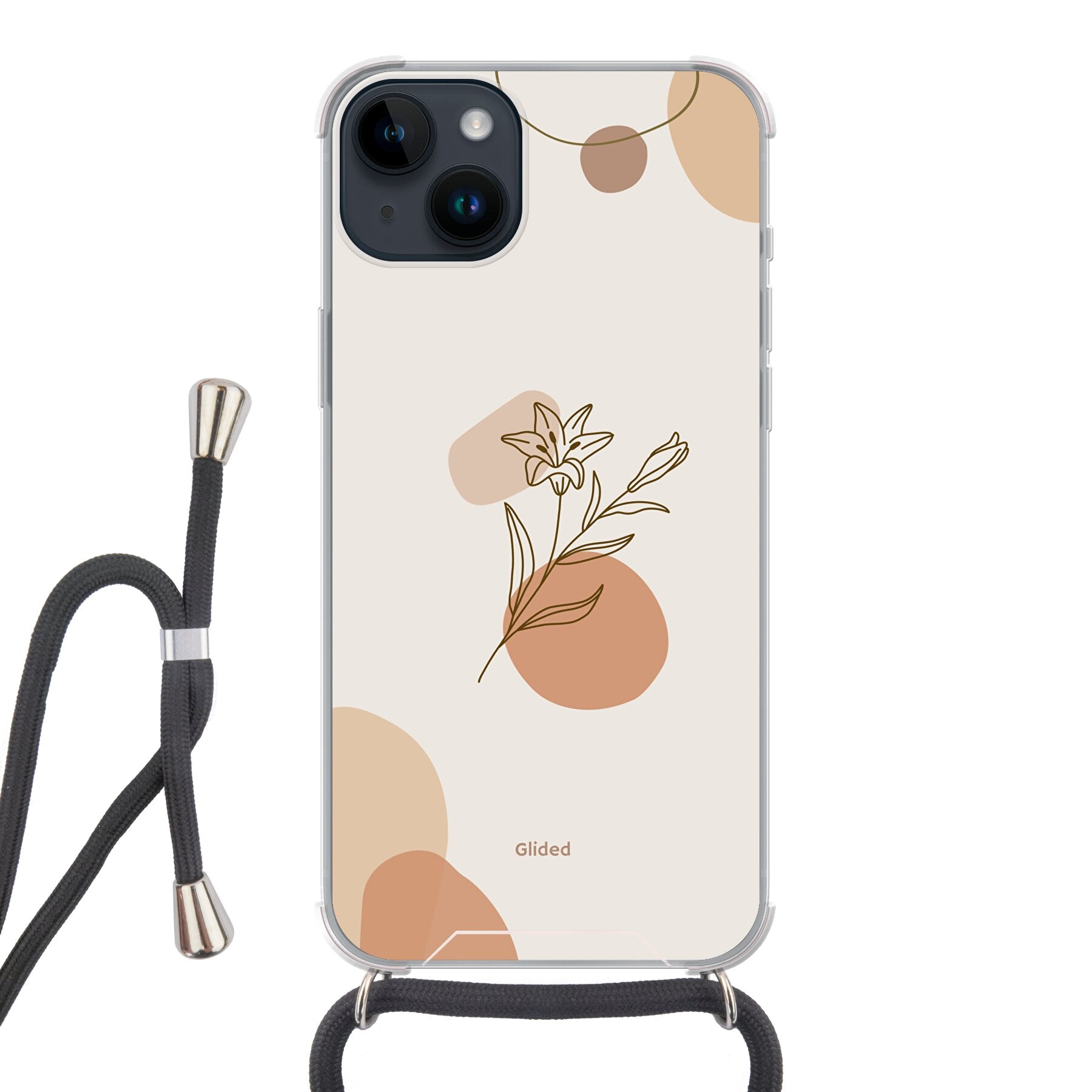 Flora – iPhone 14 Plus Handyhülle – Crossbody case mit Band
