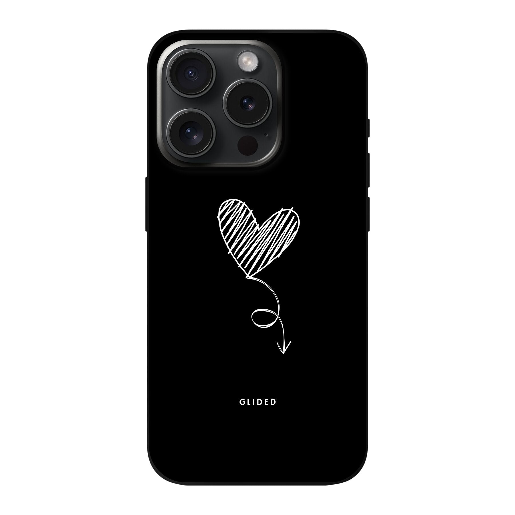 Dark Heart – iPhone 15 Pro Handyhülle – Crossbody case mit Band