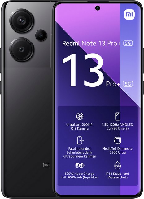 Xiaomi Redmi Note 13 Pro Plus 5G 512Gb Smartphone (16,94 cm/6,67 Zoll, 512 GB Speicherplatz, 200 MP Kamera)